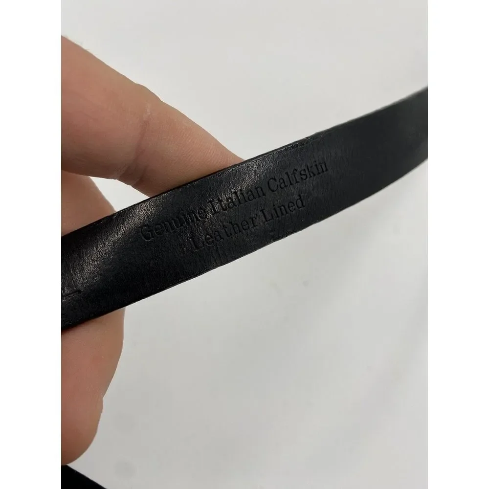 WCM New York Women's Italian Calf Skin Leather‎ Lined Snake Print Belt